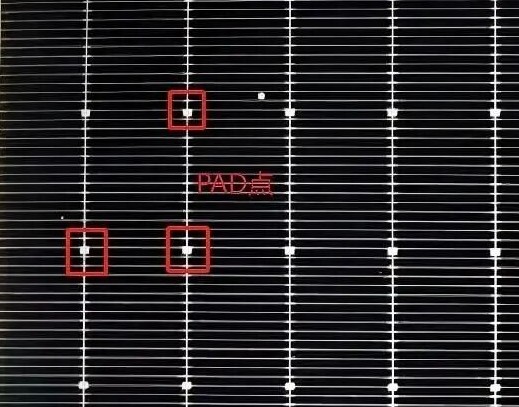 太阳能板上的银线和圆点是干什么的?插图1 太阳能板PAD点